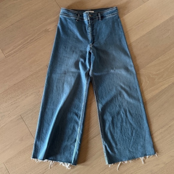 Zara Denim - Zara Marine High Waisted Wide Leg Straight Jeans